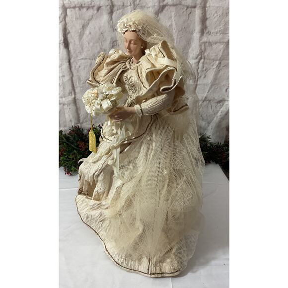 Vintage RR Roman Paper Mache Bride 13” Bride Mache - Picture 3 of 7